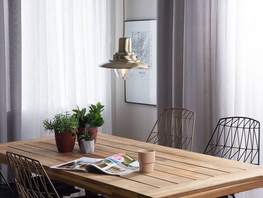 Hängelampe messing Glockenform PINEGA