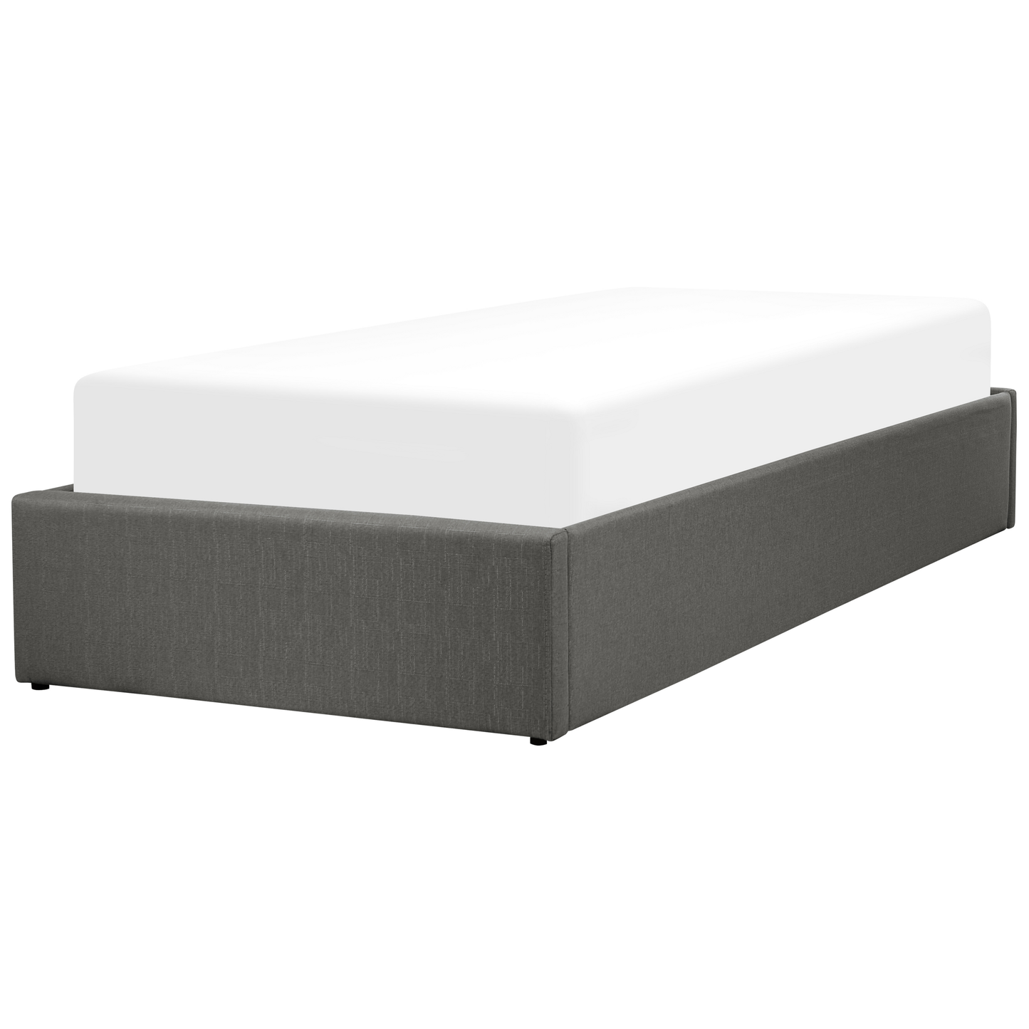 Bett mit Stauraum Stoff DINAN 90 x 200 cm Dunkelgrau