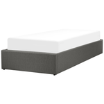 Bett mit Stauraum Stoff DINAN 90 x 200 cm Dunkelgrau