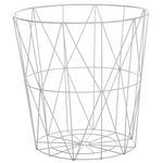 Beistelltisch weiss / heller Holzfarbton ⌀ 40 cm LANARK