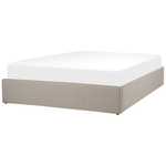 Bett mit Stauraum Stoff DINAN 160 x 200 cm Beige