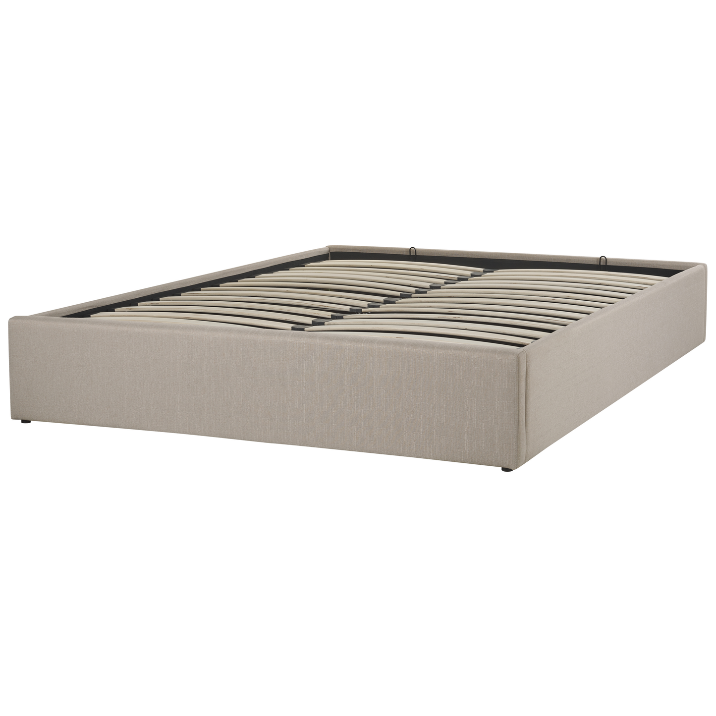 Bett mit Stauraum Stoff DINAN 160 x 200 cm Beige