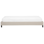 Bett mit Lattenrost Stoff ROANNE 90 x 200 cm Beige