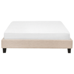 Bett mit Lattenrost Stoff ROANNE 140 x 200 cm Beige