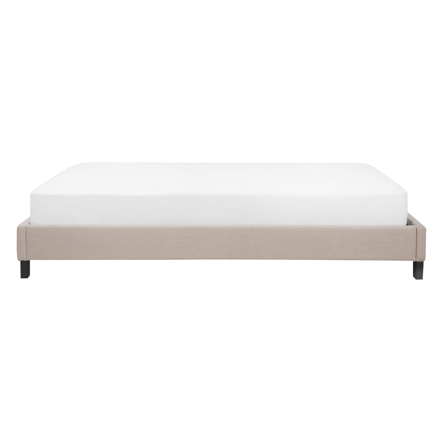 Bett mit Lattenrost Stoff ROANNE 140 x 200 cm Beige