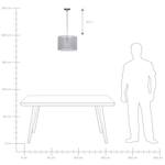 Hängelampe MEZEN Metall Grau