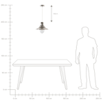 Hängelampe Nickel Glockenform PINEGA