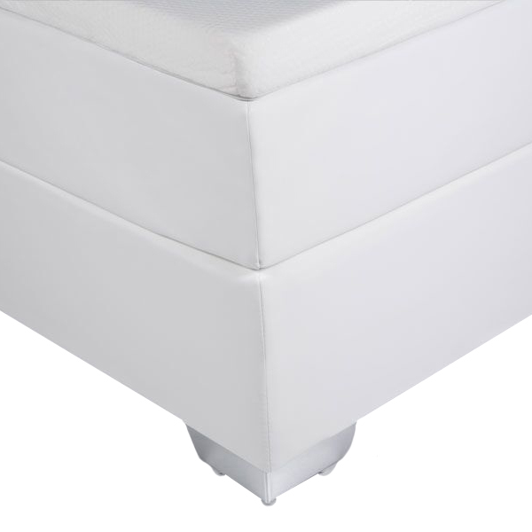 Boxspringbett Kunstleder PRESIDENT 140 x 200 cm Weiss
