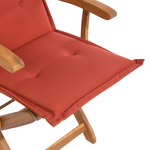 Set mit 2 Stühlen Holz Dunkelrot MAUI