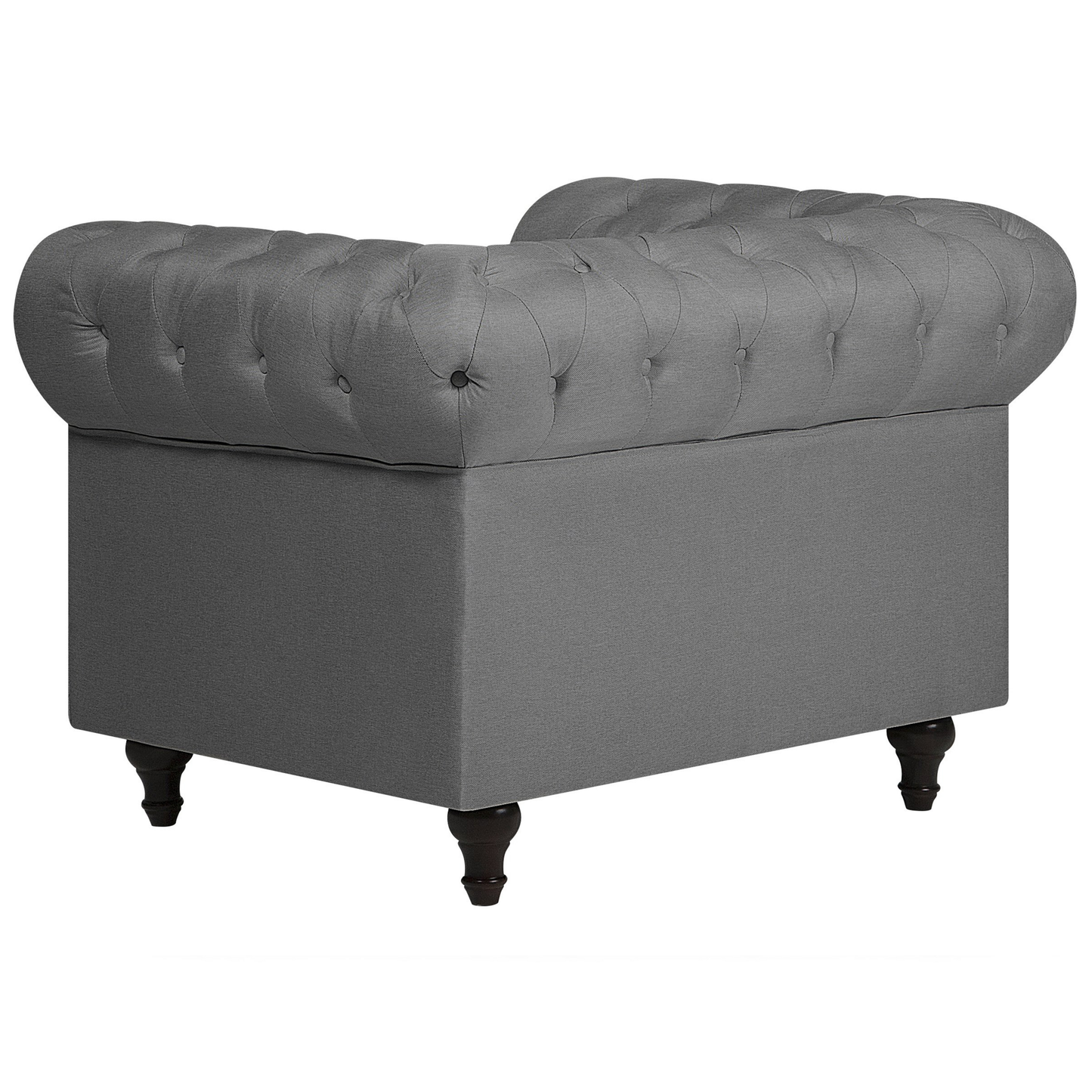 Sofa Set hellgrau 4-Sitzer CHESTERFIELD gross