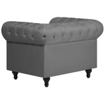 Sofa Set hellgrau 4-Sitzer CHESTERFIELD gross