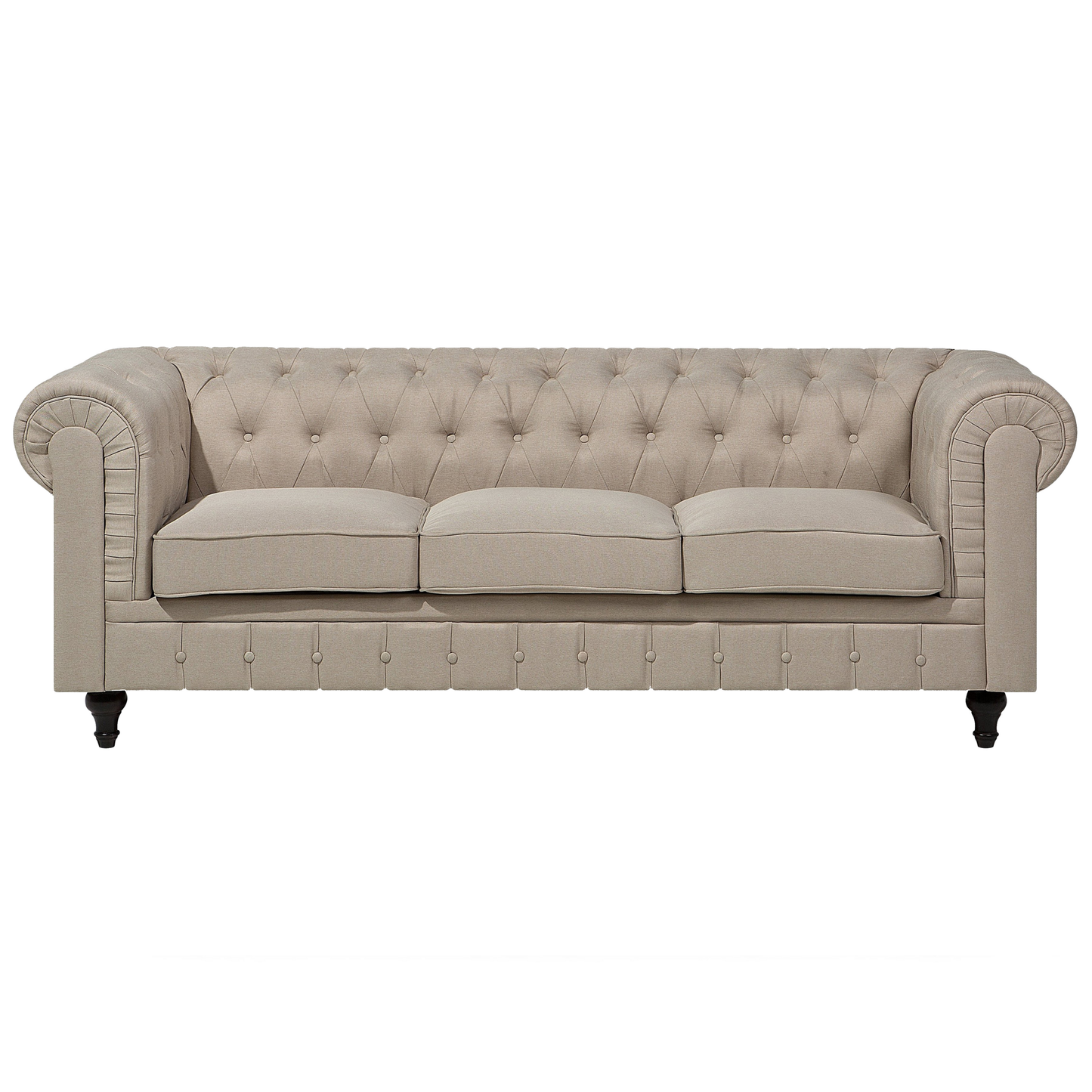 Sofa Set beige 4-Sitzer CHESTERFIELD gross