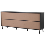 Sideboard mit 2 Türen BLACKPOOL 75 cm Braun / Schwarz