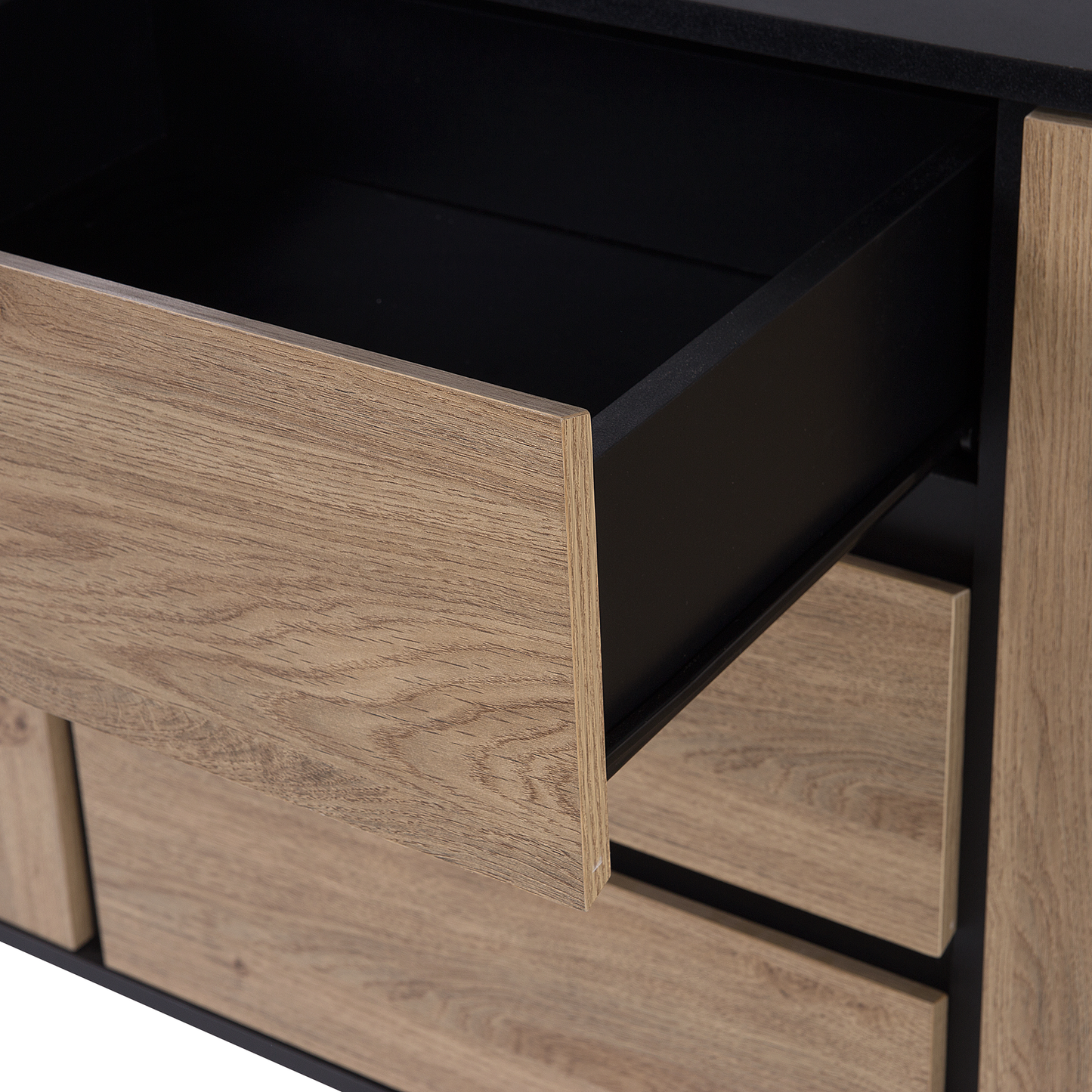 Sideboard mit 2 Türen BLACKPOOL 75 cm Braun / Schwarz