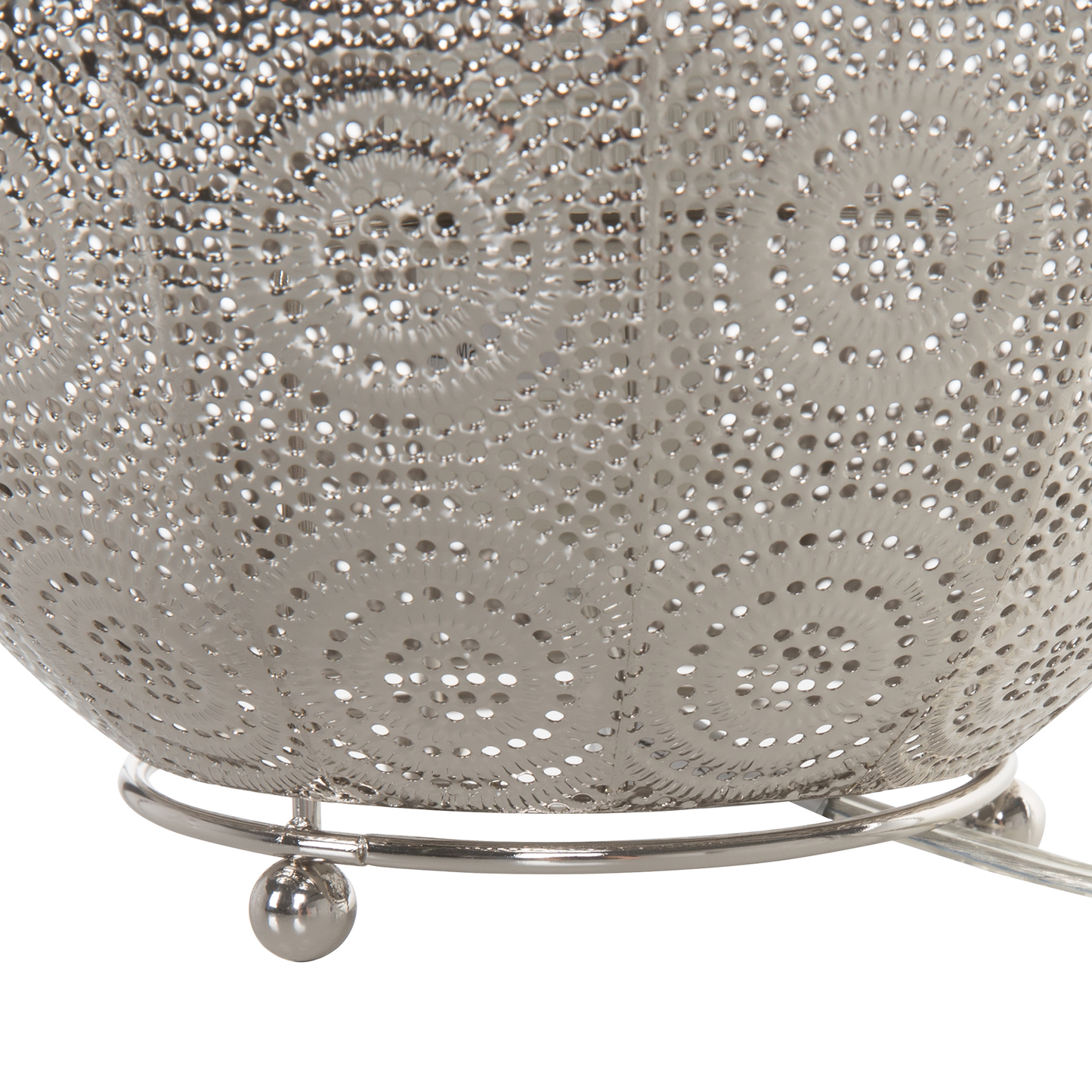 Tischlampe Nickel 30 cm Laternenform MARINGA
