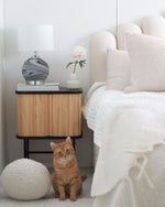 Tischleuchte UELE Metall Hellgrau