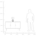 Tischleuchte UELE Metall Hellgrau