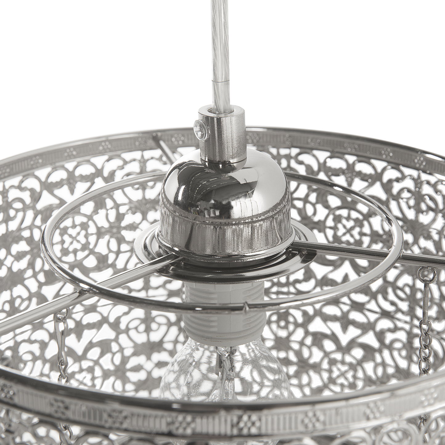 Hängelampe Nickel Trommelform OSUN