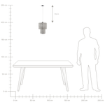 Hängelampe Nickel Trommelform OSUN