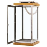 Laterne BORNEO Metall 41 cm Silber