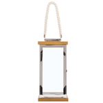 Laterne BORNEO Metall 41 cm Silber