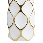 Blumenvase AVILA Steinzeug 36 cm Weiss