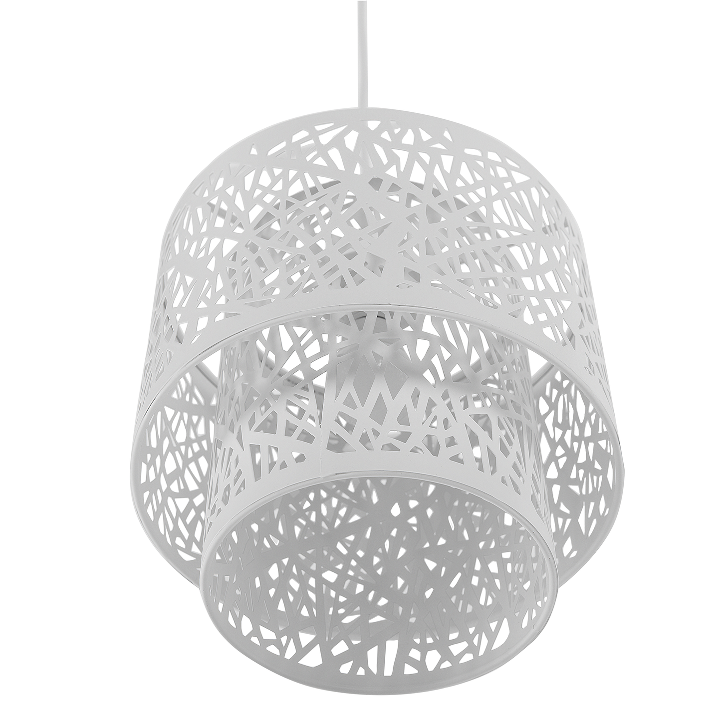 Hängelampe weiss Trommelform SANAGA