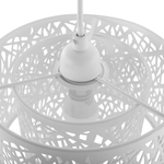 Hängelampe weiss Trommelform SANAGA