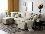 Schlafsofa 5-Sitzer Polsterbezug beige SOMMEN