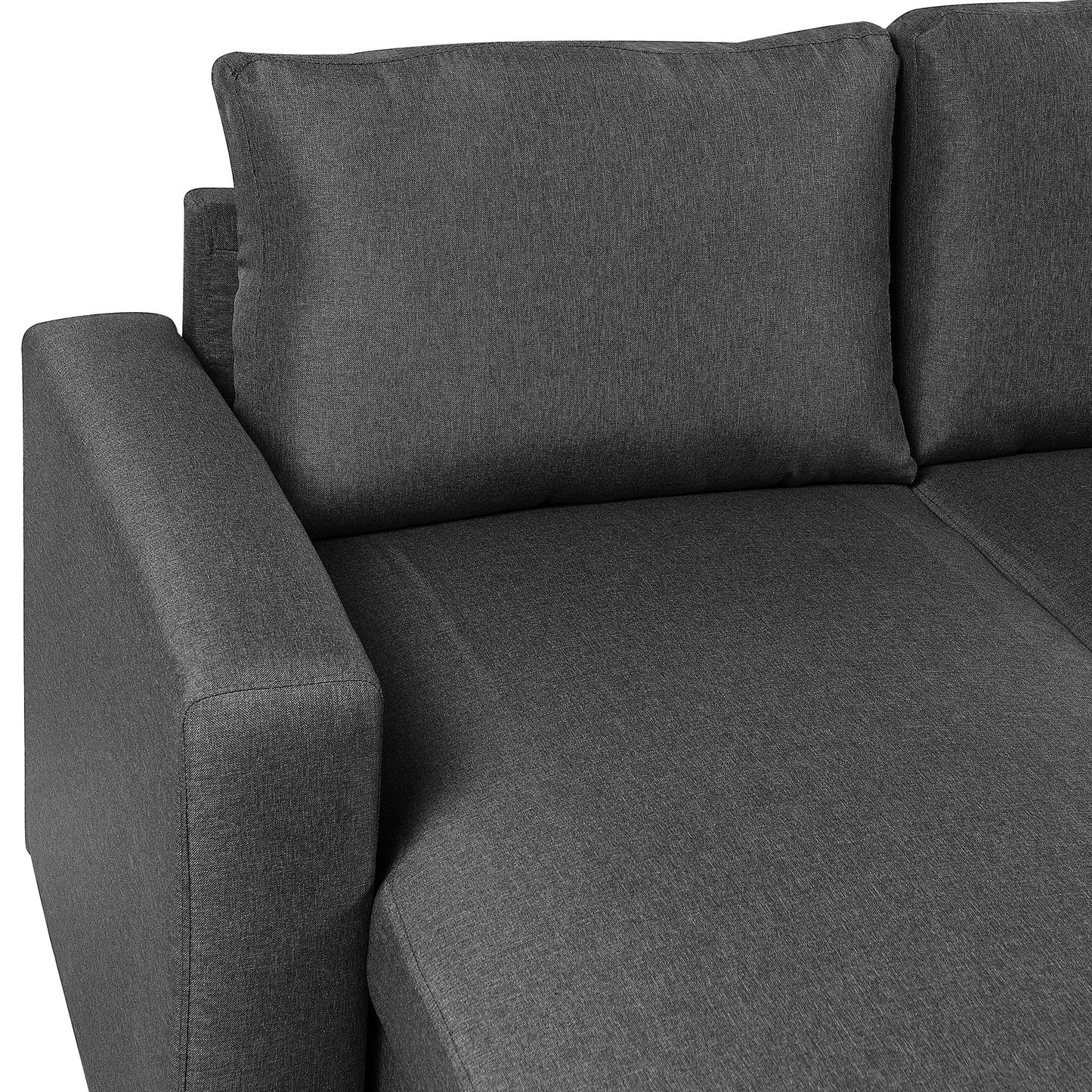 Schlafsofa 5-Sitzer Polsterbezug dunkelgrau SOMMEN