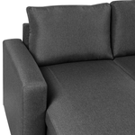 Schlafsofa 5-Sitzer Polsterbezug dunkelgrau SOMMEN