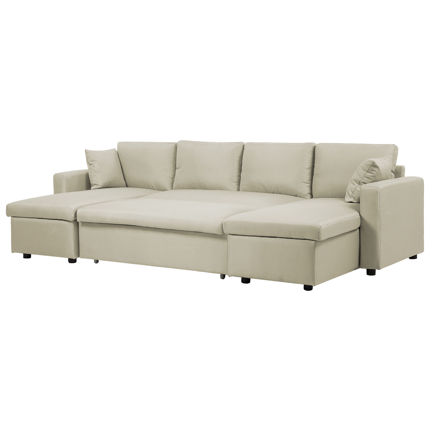 Schlafsofa 5-Sitzer Polsterbezug beige SOMMEN