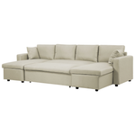Schlafsofa 5-Sitzer Polsterbezug beige SOMMEN