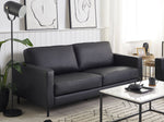 3-Sitzer Sofa Leder schwarz SAVALEN