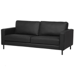 3-Sitzer Sofa Leder schwarz SAVALEN