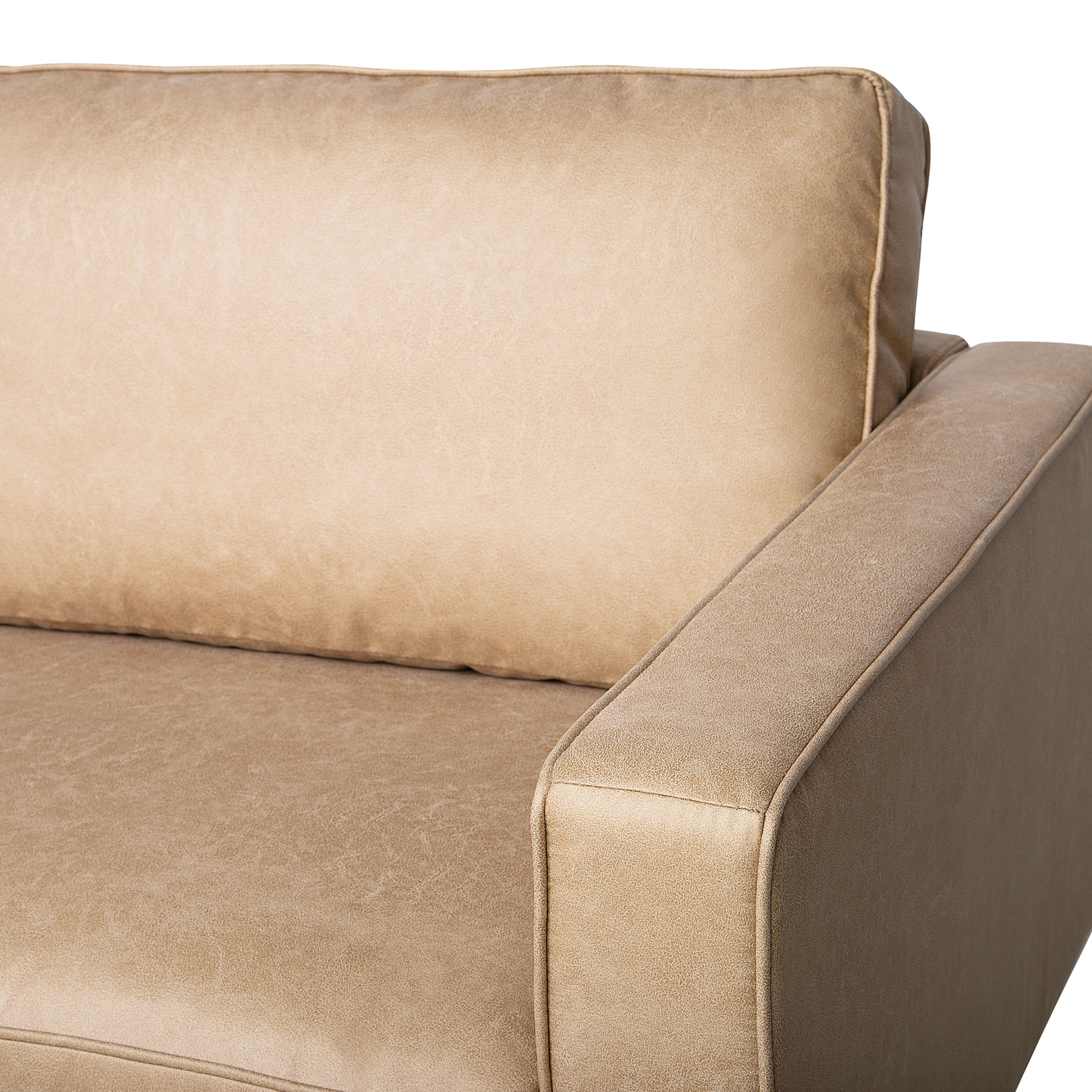 3-Sitzer Sofa Lederoptik beige SAVALEN