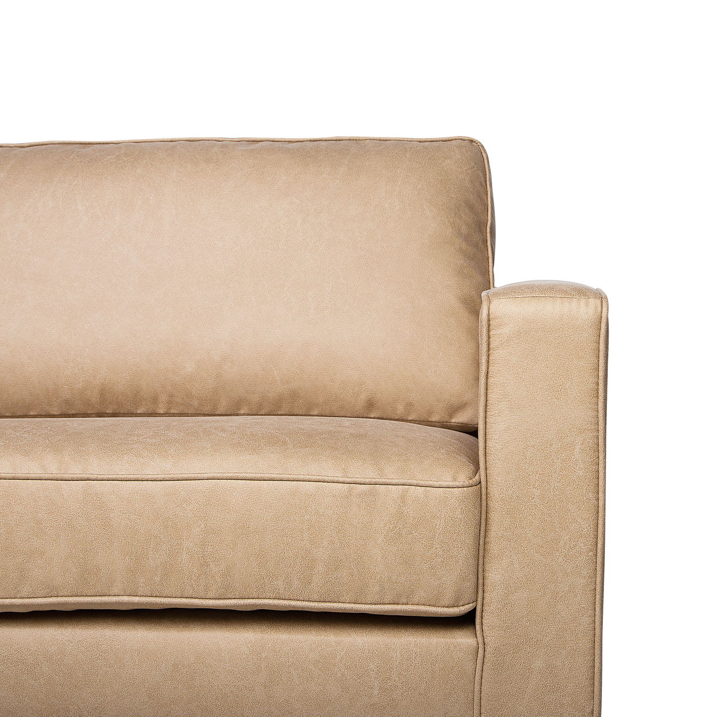 3-Sitzer Sofa Lederoptik beige SAVALEN