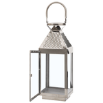 Laterne BALI Edelstahl 40 cm Silber