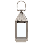 Laterne BALI Edelstahl 40 cm Silber