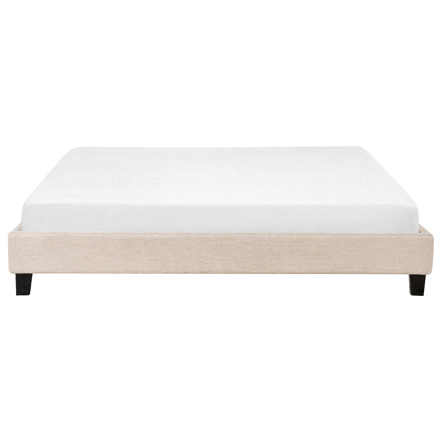 Bett mit Lattenrost Stoff ROANNE 180 x 200 cm Beige