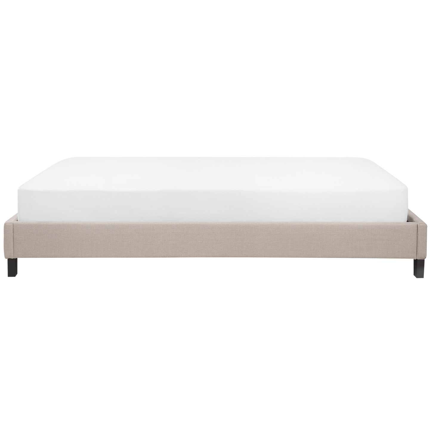 Bett mit Lattenrost Stoff ROANNE 180 x 200 cm Beige