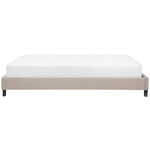 Bett mit Lattenrost Stoff ROANNE 180 x 200 cm Beige