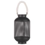 Laterne CORON Metall 34 cm Schwarz