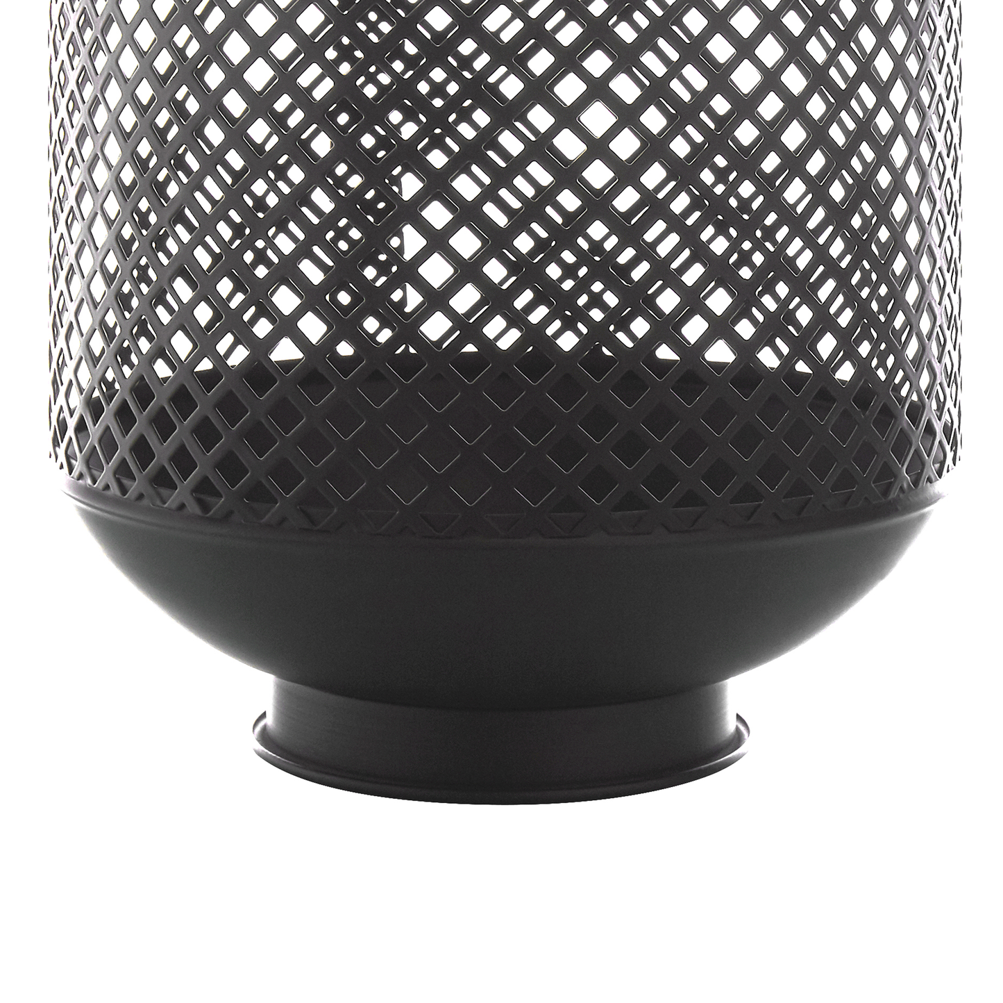 Laterne CORON Metall 34 cm Schwarz