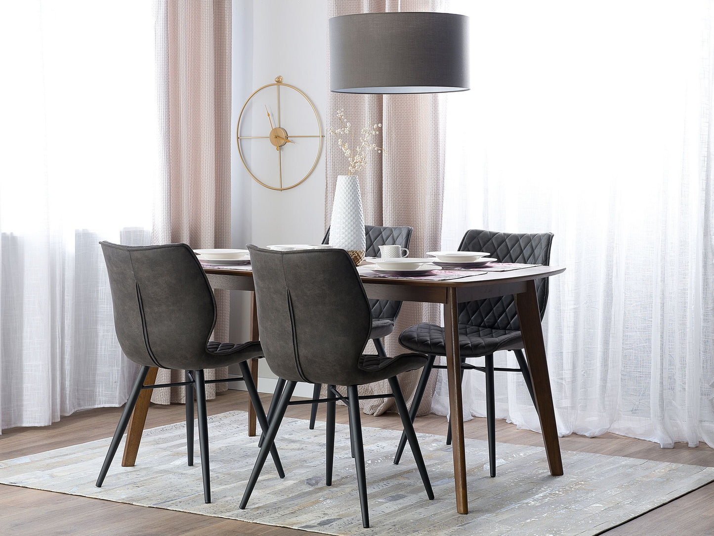 Esszimmerstuhl 2er Set LISLE Grau