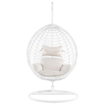 Hängesessel mit Gestell FANO Polyrattan Weiss