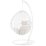 Hängesessel mit Gestell FANO Polyrattan Weiss