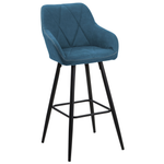 Set mit 2 Barstühlen DARIEN Seeblau