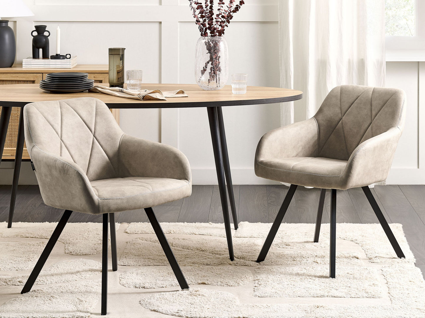 Esszimmerstuhl 2er Set MONEE Beige