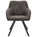 Esszimmerstuhl 2er Set MONEE Dunkelgrau